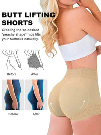 High Waist Lace Compression Shapewear Shorts