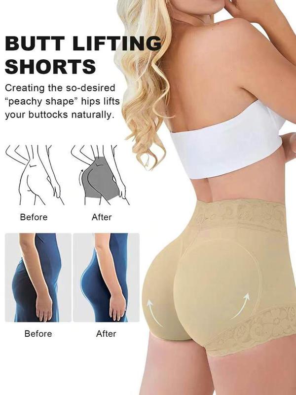 High Waist Lace Compression Shapewear Shorts